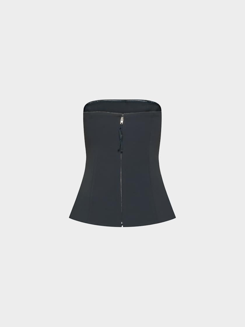 Aritzia NWT Strapless Posh Navy Peplum Top - Picture 10 of 15